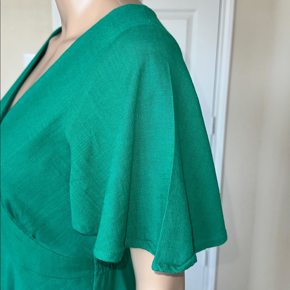 Iris Maxi Green High Low Dress with Button Detail Size 8. - Picture 6 of 16